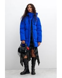 Desigual - Long Padded Coat, Polyurethane - Lyst