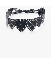 Desigual - Studded Belt With Hearts, Polyurethane - Lyst