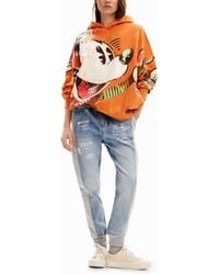 Desigual - Oversize Mickey Mouse Hoodie, Cotton - Lyst