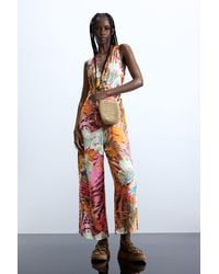 Desigual - Tropical Wrap Jumpsuit, Viscose - Lyst