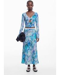 Desigual - Collina Strada Midi Skirt, Viscose - Lyst