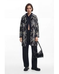 Desigual - Daisy Print Coat, Polyester - Lyst