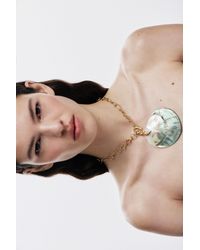 Desigual - Plated Mother-Of-Pearl Shell Pendant Zalio - Lyst