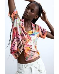 Desigual - Short-Sleeve Tropical Shirt, Viscose - Lyst