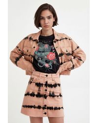Desigual - Tie-Dye Denim Miniskirt, Cotton - Lyst