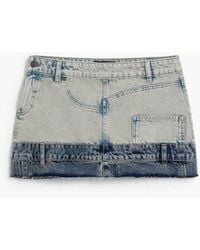 Desigual - Double-Waist Mini Skirt, Cotton - Lyst
