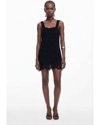 Desigual - Crochet Mini Dress, Cotton - Lyst