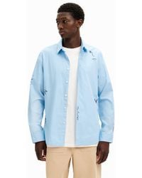 Desigual - Embroidered Details Shirt, Cotton - Lyst