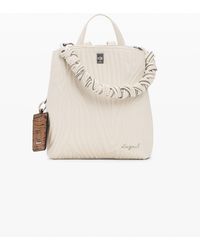 Desigual - Small Backpack With Engravings, Polyurethane - Lyst