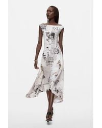 Desigual - Sleeveless Printed Dress, Viscose - Lyst