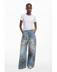 Desigual - Jeans Wide Leg Collina Strada, Cotton - Lyst