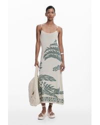 Desigual - Kleid Mit Palmenmuster - Lyst