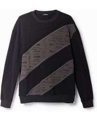 Desigual - Patchwork Message Sweatshirt - Lyst