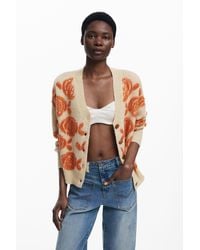 Desigual - Jersey Botones Rosas - Lyst