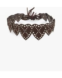 Desigual - Studded Belt With Hearts, Cow Leather - Lyst