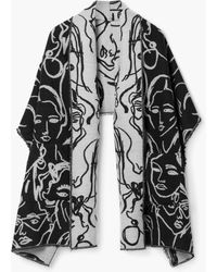 Desigual - Printed Scarf with Faces - Lyst