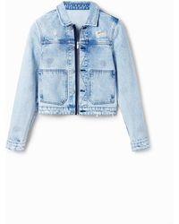 Desigual - Eyes Denim Trucker Jacket, Cotton - Lyst