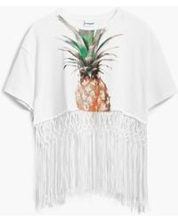 Desigual - Pineapple Cropped T-Shirt, Cotton - Lyst