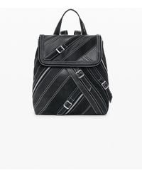 Desigual - Small Faux Leather Backpack With Buckles - Lyst