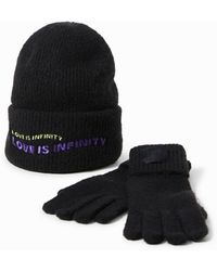 Desigual - Gift Pack Of Hat And Gloves - Lyst
