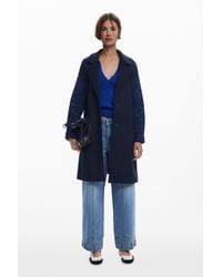 Desigual - Combined Wool Coat - Lyst