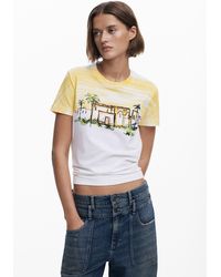 Desigual - Short-Sleeve Palm Tree T-Shirt - Lyst