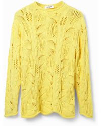 Desigual - Oversize Openwork Pullover - Lyst
