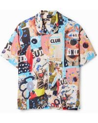Desigual - Short-Sleeved Shirt With Pop Print. Viscose - Lyst