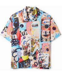 Desigual - Short-Sleeved Shirt With Pop Print. Viscose - Lyst