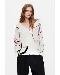 Desigual - Thin Printed Sweater - Lyst