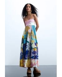 Desigual - Printed Long Dress, Polyester - Lyst