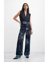 Desigual - Long Flocked Jumpsuit, Polyester - Lyst