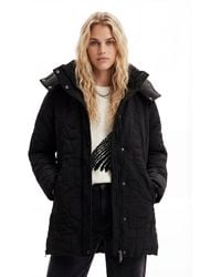 Desigual - Padded Zips Coat, Polyamide - Lyst