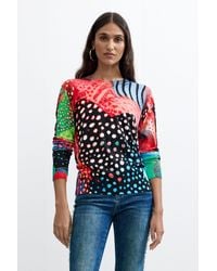 Desigual - Printed Colors Sweater - Lyst