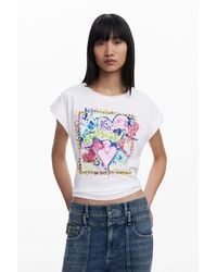 Desigual - Camiseta Cuadrado Art - Lyst