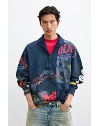 Desigual - Mickey Collage Sweatshirt, Cotton - Lyst