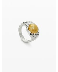 Desigual - Plated Pearl Ring Zalio - Lyst