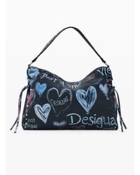 Desigual - Large Graffiti Bag, Cotton - Lyst