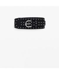 Desigual - Wide Studded Belt, Polyurethane - Lyst
