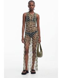 Desigual - Mesh Dress With Net Effect, Cotton - Lyst