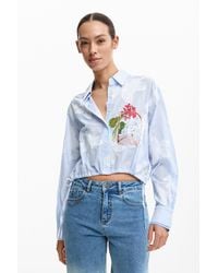Desigual - Short Printed Shirt, Cotton - Lyst