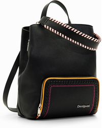 Desigual - M Multi-position Embroidered Backpack - Lyst