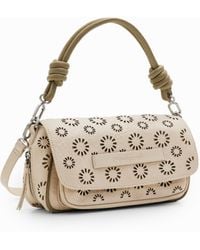 Desigual - M Die-Cut Floral Crossbody Bag, Polyurethane - Lyst