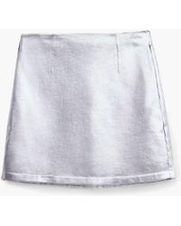 Desigual - Metallic Miniskirt, Cotton - Lyst
