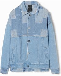 Desigual - Patchwork Denim Jacket, Cotton - Lyst