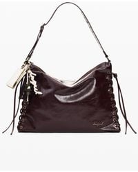 Desigual - Large Shiny Woven Bag, Polyurethane - Lyst