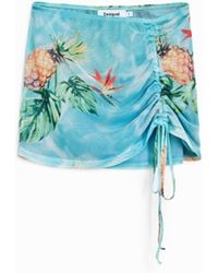 Desigual - Tropical Miniskirt, Polyester - Lyst