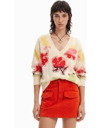 Desigual - Denim Pockets Mini Skirt, Cotton - Lyst