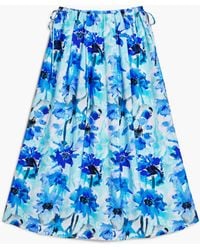 Desigual - Floral A-Line Midi Skirt - Lyst