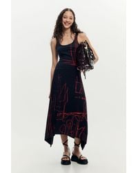 Desigual - Asymmetric Sleeveless Dress, Cotton - Lyst